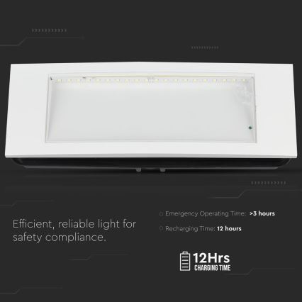 LED Nouzové svítidlo EMERGENCY EXIT SAMSUNG CHIP LED/3,8W/230V 6000K