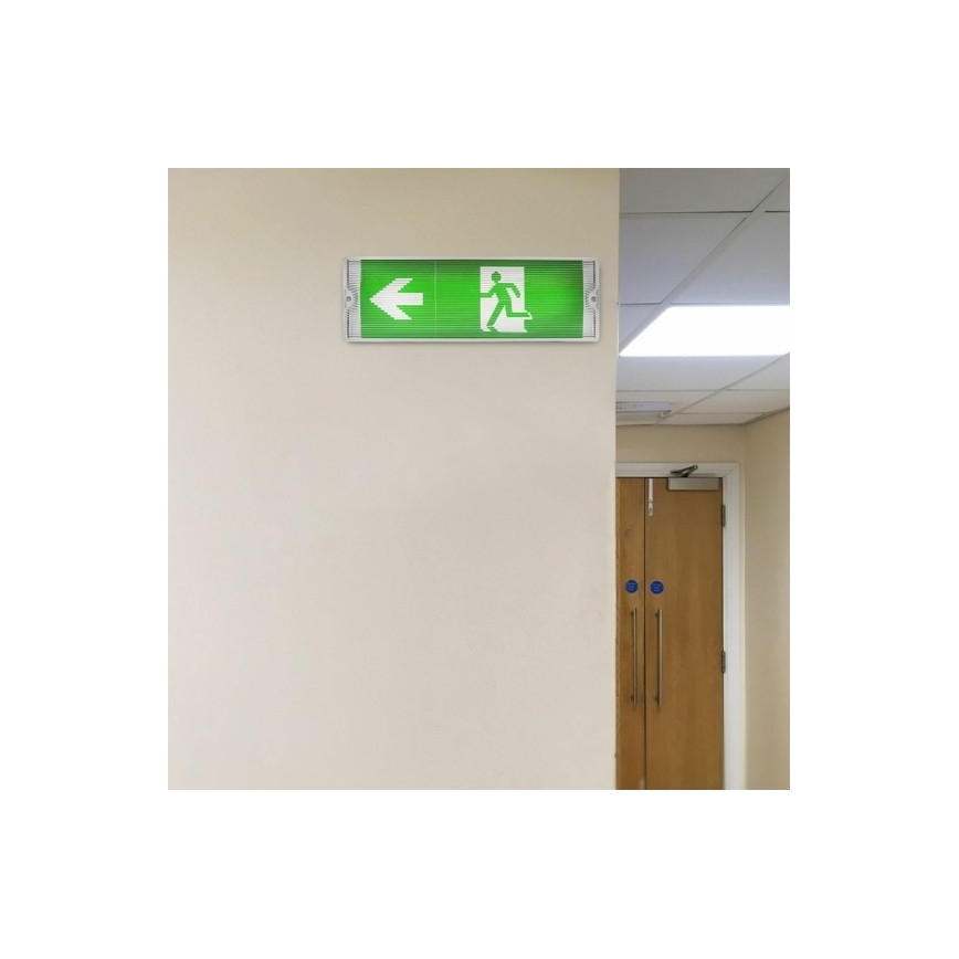 LED Nouzové svítidlo EMERGENCY EXIT LED/3W/230V 6400K IP65
