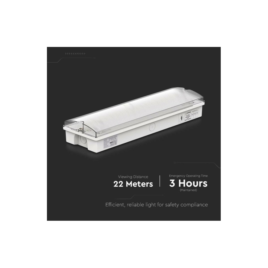 LED Nouzové svítidlo EMERGENCY EXIT LED/3W/230V 6400K IP65