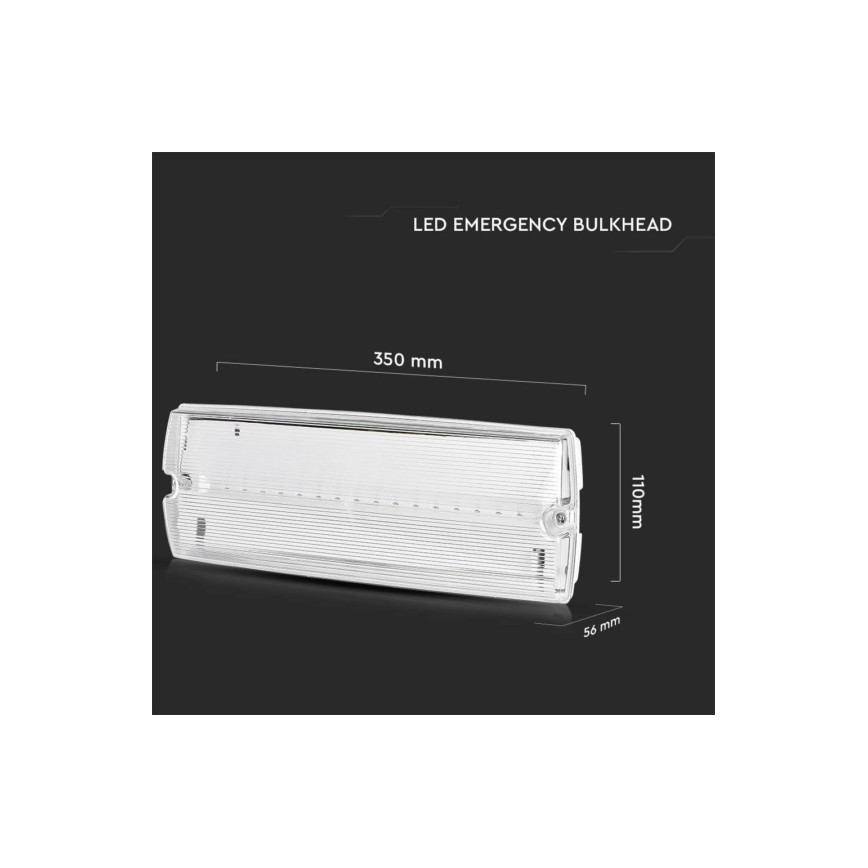 LED Nouzové svítidlo EMERGENCY EXIT LED/3W/230V 6400K IP65
