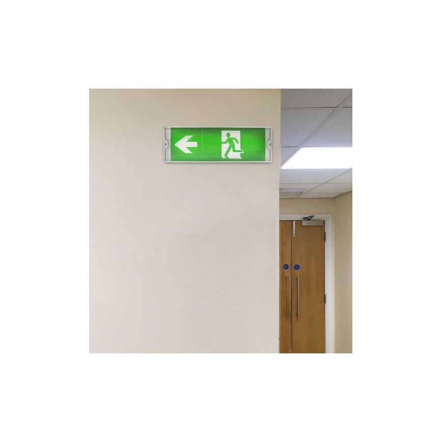 LED Nouzové svítidlo s pravidelným testem funkčnosti EMERGENCY EXIT LED/3W/230V 6400K IP65