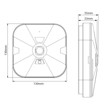 LED Nouzové svítidlo GATRION LED/1W/230V 6000K 1500 mAh IP54 bílá