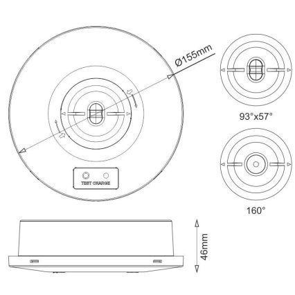 LED Nouzové svítidlo LED/2W/230V IP65 6000K