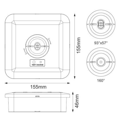 LED Nouzové svítidlo LED/2W/230V IP65 6000K