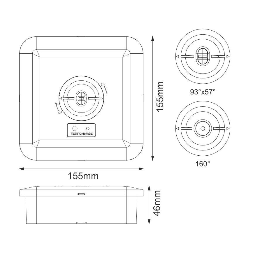 LED Nouzové svítidlo LED/2W/230V IP65 6000K