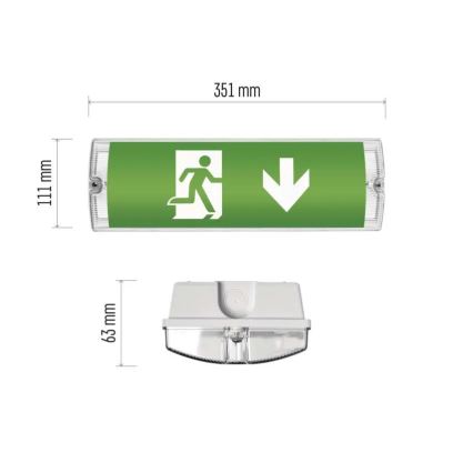 LED Nouzové svítidlo LED/3W/230V 6000K IP65