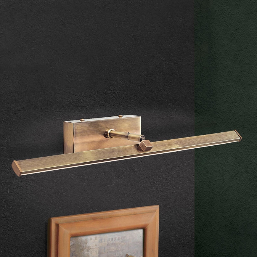 LED Obrazové svítidlo PUBLIO LED/10W/230V 50 cm zlatá/patina