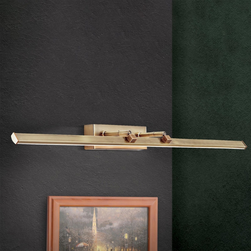 LED Obrazové svítidlo PUBLIO LED/15W/230V 75 cm zlatá/patina