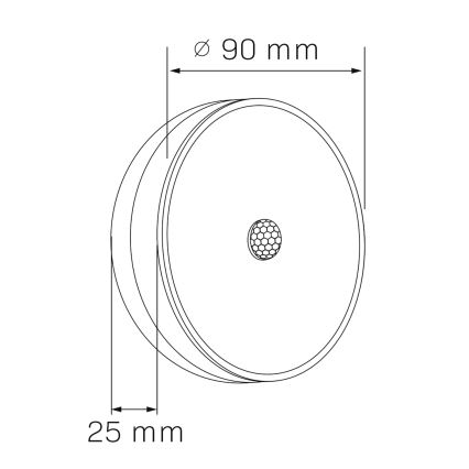 LED Osvětlení nábytku se senzorem LED/1,2W/4,5V 3xAA matný chrom