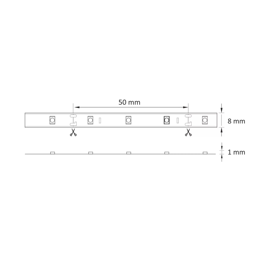 LED Pásek 5m LED/10W/12V IP20 6500K