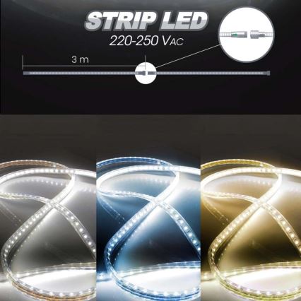 LED Pásek EASY CONNECT LED/14,4W/230V 3m IP67 modrá