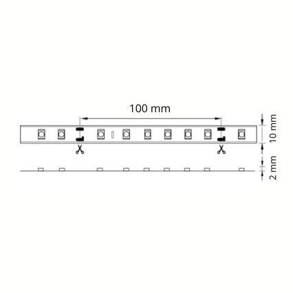 LED pásek koupelnový 5m 28W/12V IP65 3000K