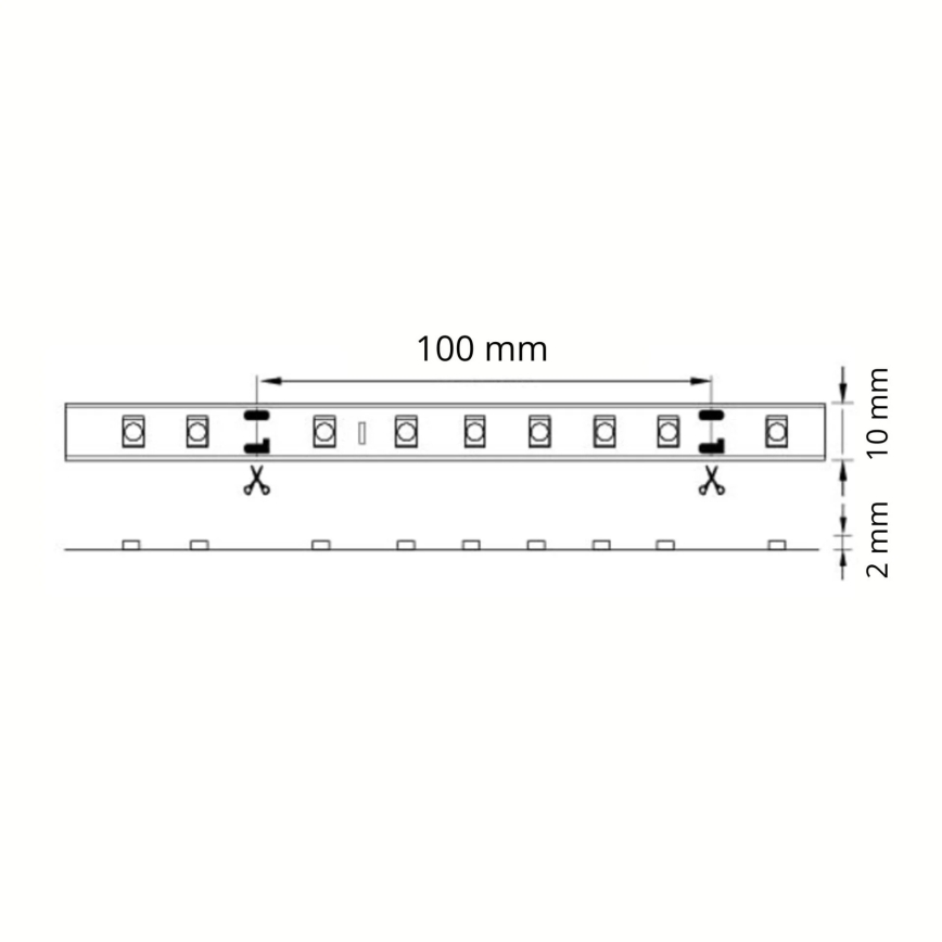 LED pásek koupelnový 5m 28W/12V IP65 3000K