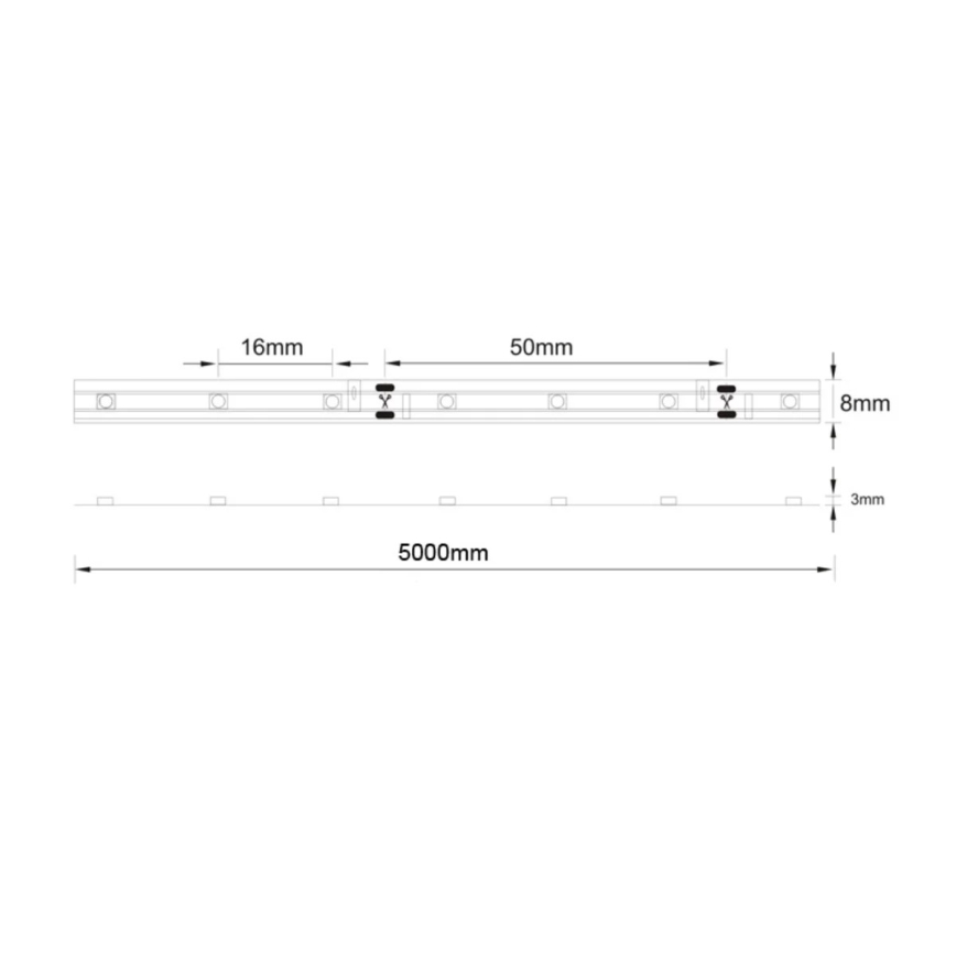 LED pásek koupelnový 5m 8,5W/12V IP44 3000K