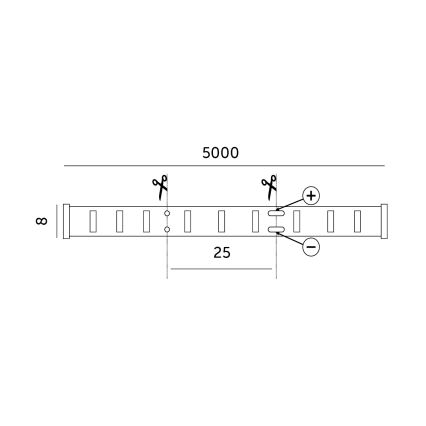 LED Pásek LED/50W/12V 5 m 4000K