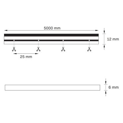 LED Pásek NEON 5 m LED/27W/12V IP65 modrá