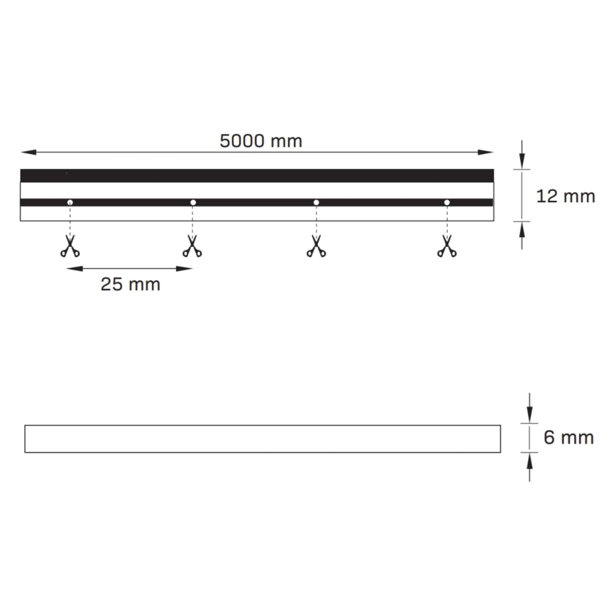 LED Pásek NEON 5 m LED/27W/12V IP65 modrá