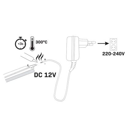 LED Pásek NEON 5 m LED/27W/12V IP65 modrá