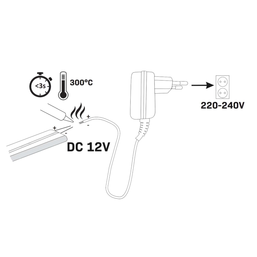 LED Pásek NEON 5 m LED/27W/12V IP65 modrá