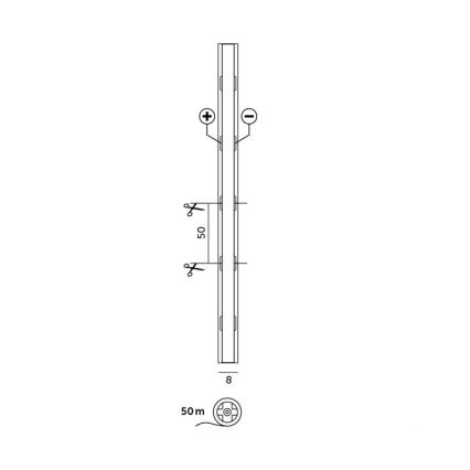 LED Pásek TRAMO LED/500W/24V 50 m 3000K