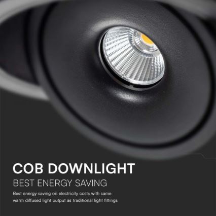 LED Podhledové bodové svítidlo LED/12W/230V 3000/4000/6400K pr. 12 cm černá