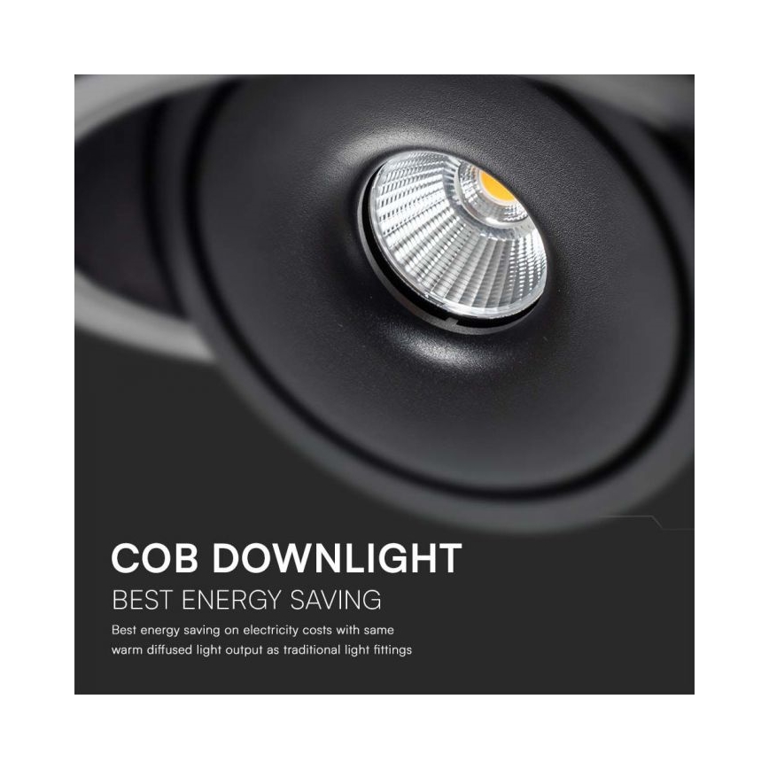 LED Podhledové bodové svítidlo LED/12W/230V 3000/4000/6400K pr. 12 cm černá