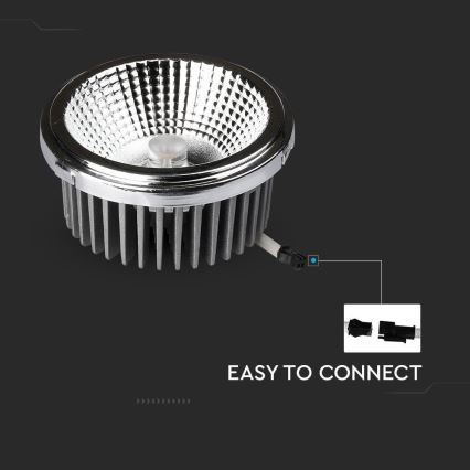 LED Podhledové bodové svítidlo LED/20W/230V 4000K 40°/20° pr. 11 cm lesklý chrom