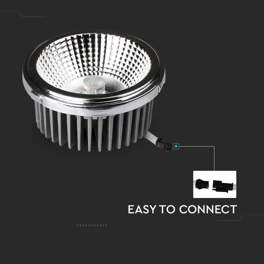 LED Podhledové bodové svítidlo LED/20W/230V 4000K 40°/20° pr. 11 cm lesklý chrom