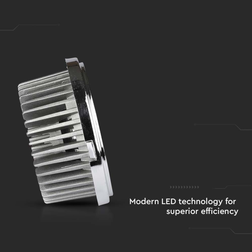 LED Podhledové bodové svítidlo LED/20W/230V 4000K 40°/20° pr. 11 cm lesklý chrom