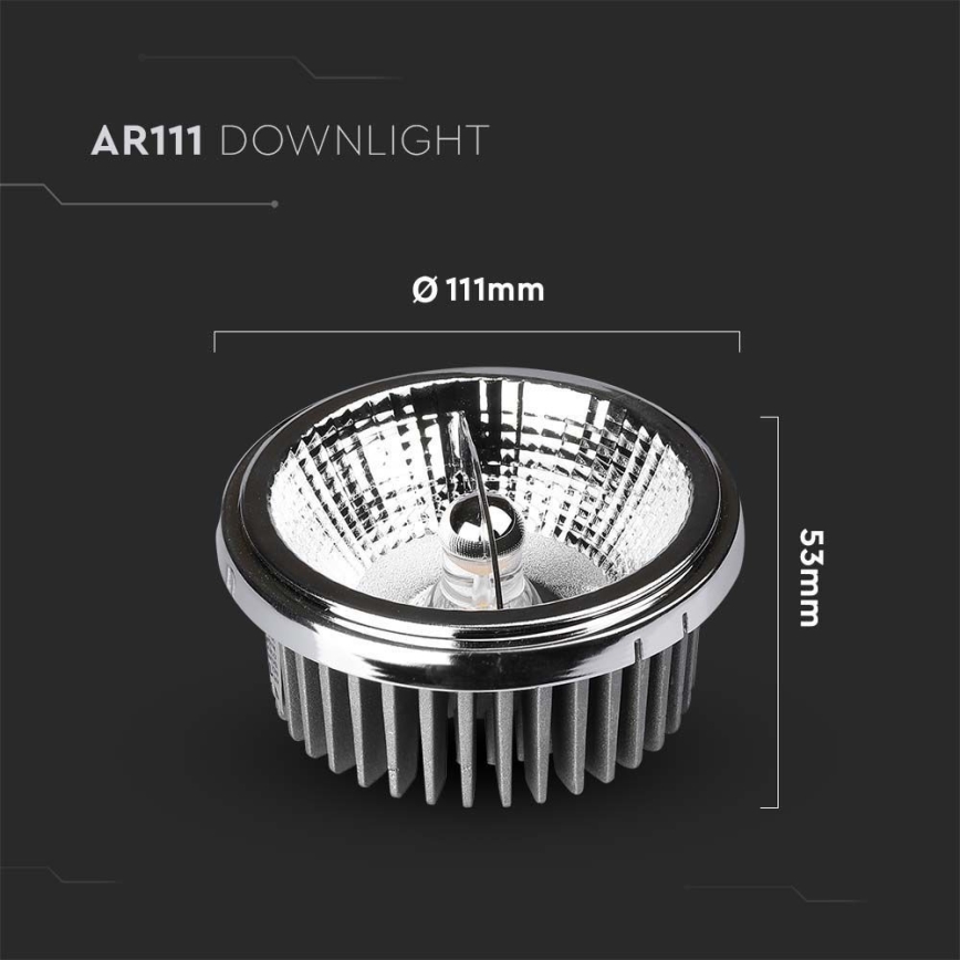 LED Podhledové bodové svítidlo LED/20W/230V 4000K 40°/20° pr. 11 cm lesklý chrom