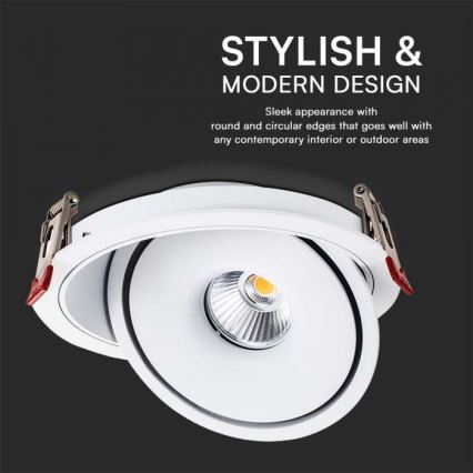 LED Podhledové bodové svítidlo LED/28W/230V 3000/4000/6400K pr. 20 cm bílá