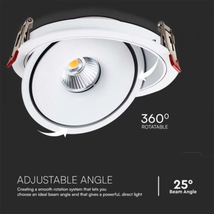LED Podhledové bodové svítidlo LED/28W/230V 3000/4000/6400K pr. 20 cm bílá