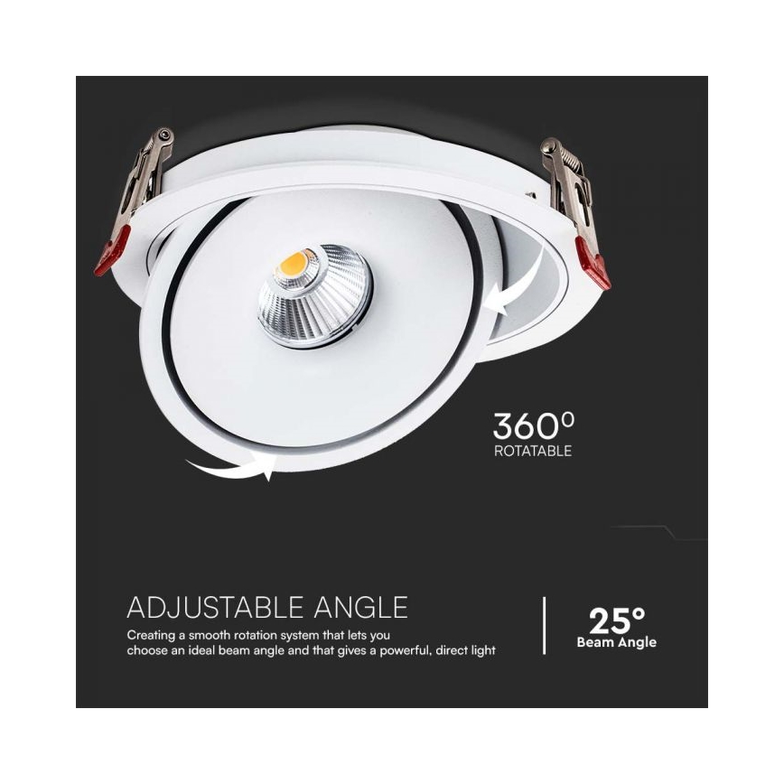 LED Podhledové bodové svítidlo LED/28W/230V 3000/4000/6400K pr. 20 cm bílá