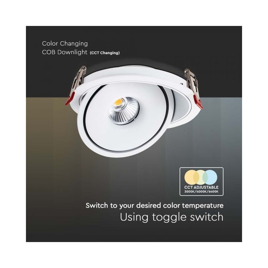 LED Podhledové bodové svítidlo LED/28W/230V 3000/4000/6400K pr. 20 cm bílá