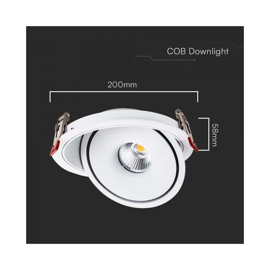 LED Podhledové bodové svítidlo LED/28W/230V 3000/4000/6400K pr. 20 cm bílá