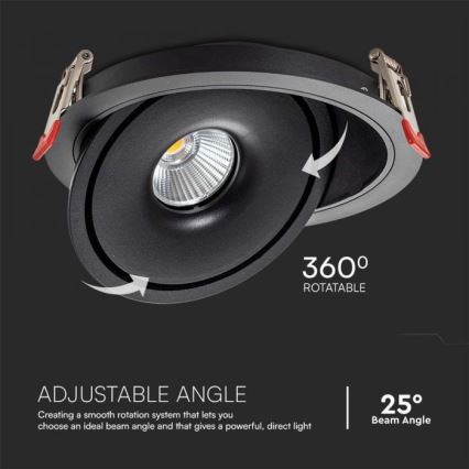 LED Podhledové bodové svítidlo LED/28W/230V 3000/4000/6400K pr. 20 cm černá