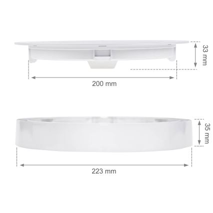 LED Podhledové svítidlo ALGINE 2v1 LED/18W/230V 3000K