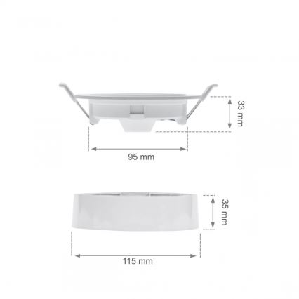 LED Podhledové svítidlo ALGINE 2v1 LED/6W/230V 4000K bílá