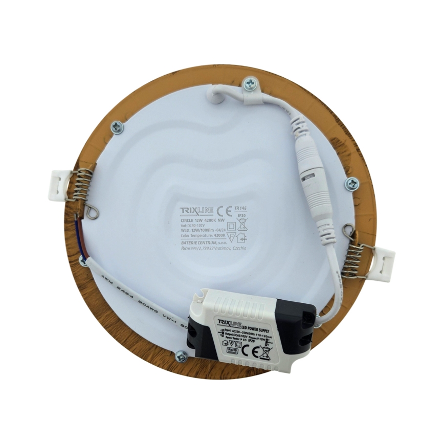 LED Podhledové svítidlo CIRCLE LED/12W/230V 4200K pr. 16,7 cm hnědá