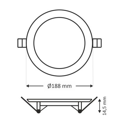 LED Podhledové svítidlo CIRCLE LED/15W/230V 6500K pr. 18,8 cm bílá