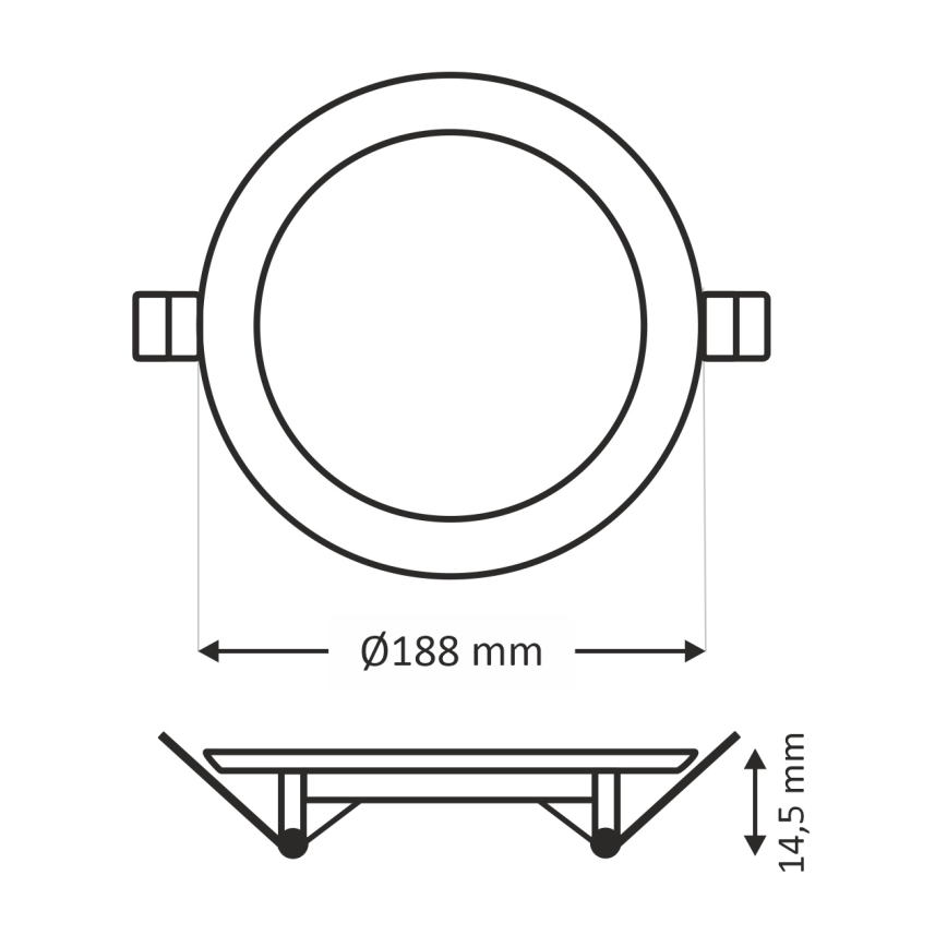 LED Podhledové svítidlo CIRCLE LED/15W/230V 6500K pr. 18,8 cm bílá
