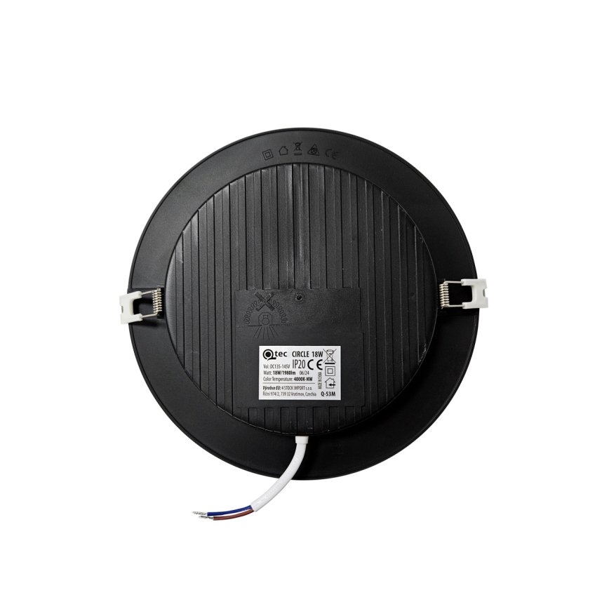 LED Podhledové svítidlo CIRCLE LED/18W/230V 4000K pr. 22 cm černá