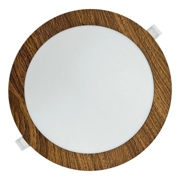 LED Podhledové svítidlo CIRCLE LED/18W/230V 4200K pr. 22 cm hnědá