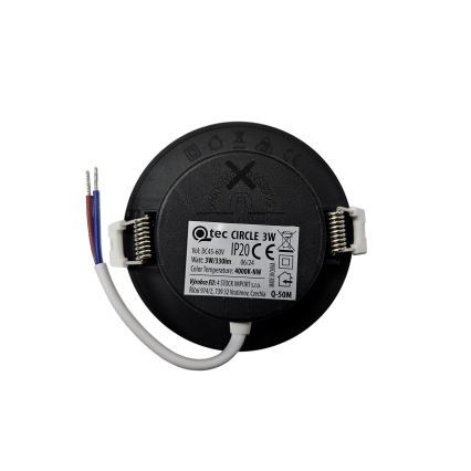 LED Podhledové svítidlo CIRCLE LED/3W/230V 4000K pr. 9 cm černá