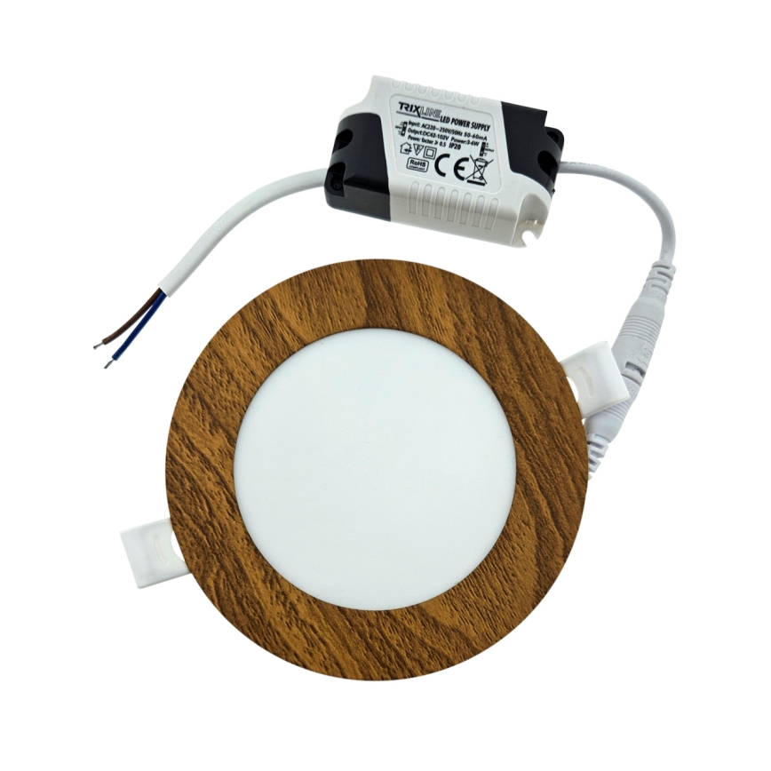 LED Podhledové svítidlo CIRCLE LED/6W/230V 4200K pr. 11,8 cm hnědá