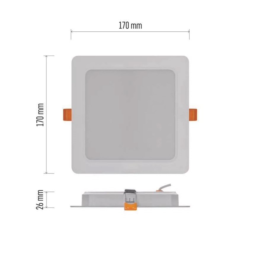 LED Podhledové svítidlo LED/18W/230V 17x17 cm bílá