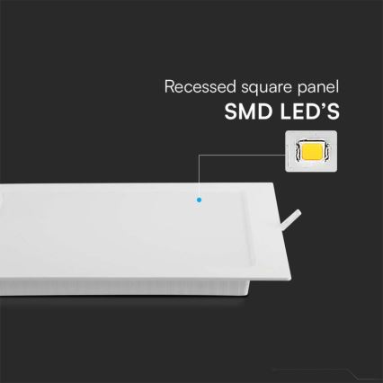 LED Podhledové svítidlo LED/18W/230V 22x22 cm 4000K bílá