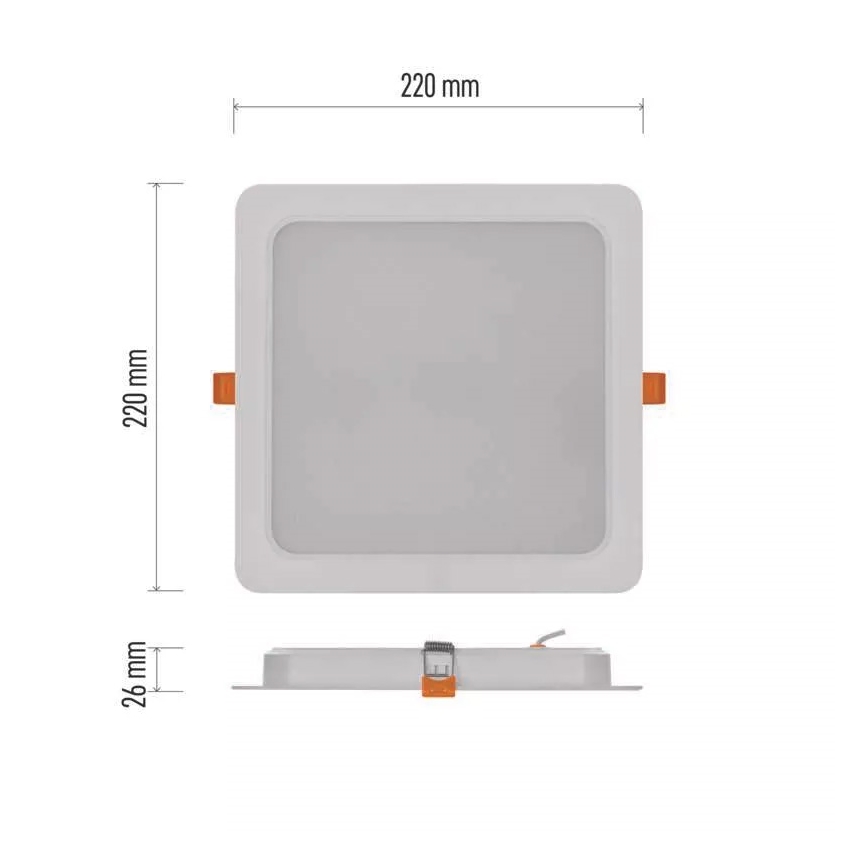 LED Podhledové svítidlo LED/24W/230V 22x22 cm bílá