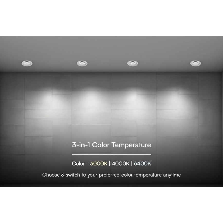 LED Podhledové svítidlo LED/24W/230V 3000/4000/6400K ø 13,5 cm bílá