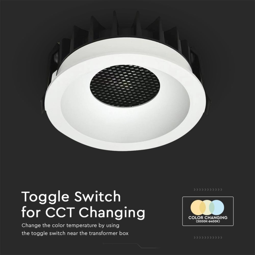 LED Podhledové svítidlo LED/24W/230V 3000/4000/6400K ø 13,5 cm bílá